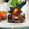 2D Flat Christmas Nativity Scene Sign,Table Ornament Collectible Religious Gift Home Holy Family
