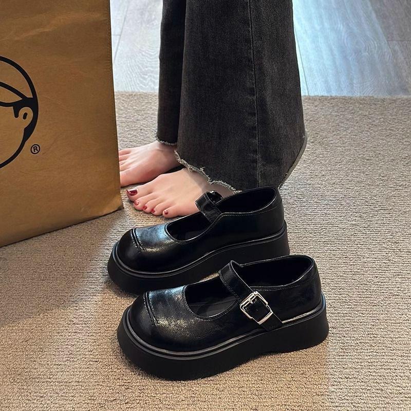 With Skirt JK College Style Mary Jane Single Shoes French Foreign Style Retro Platform Small Leather Shoes Women's 2025 Spring and Autumn New Models