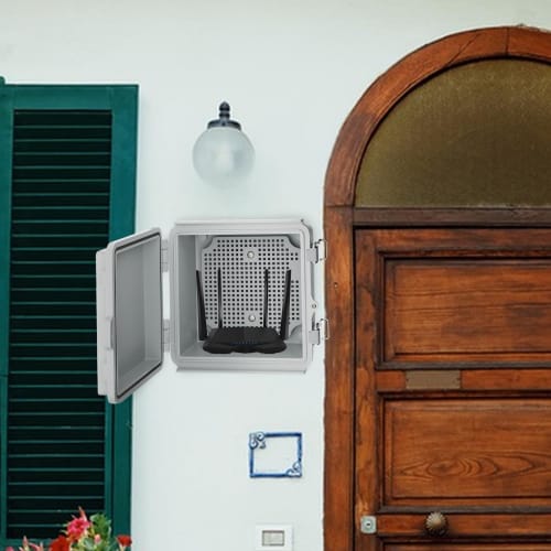 Waterproof Power Distribution Box, Outdoor Power Distribution Box - Waterproof Power Distribution Box Enclosure Box Electrical Project Case Cover Outd