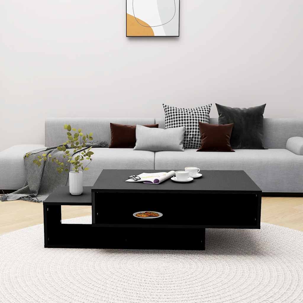 Vidaxl Stolik Kawowy, Czarny, 105X55X32 Cm, Materiał Drewnopochodny