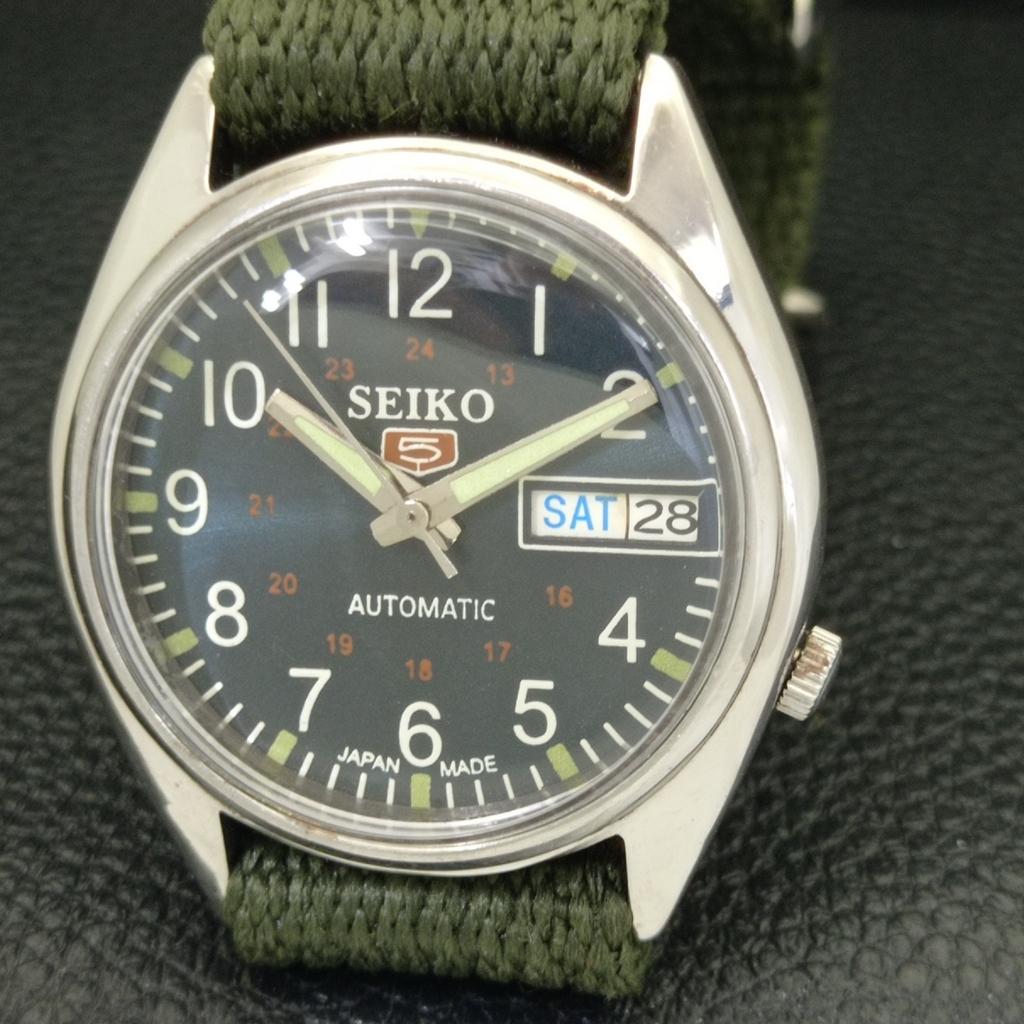 JAPAN VINTAGE SEIKO 5 AUTOMATIC 7S26A MENS BLUE COLOR DIAL WATCH A701666-5 R206c-a701666