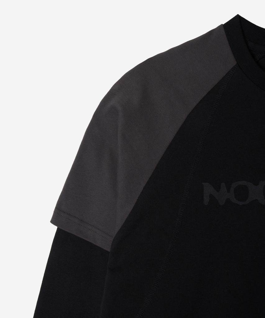 NODE LABS Разработка:12-слойная футболка с длинным рукавом Color Block_Черный