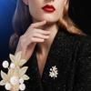Pearl Luxury Coat Brooch Suit Coat Chest Flower Fixed Clothes Brooch Women's Versatile Accessories