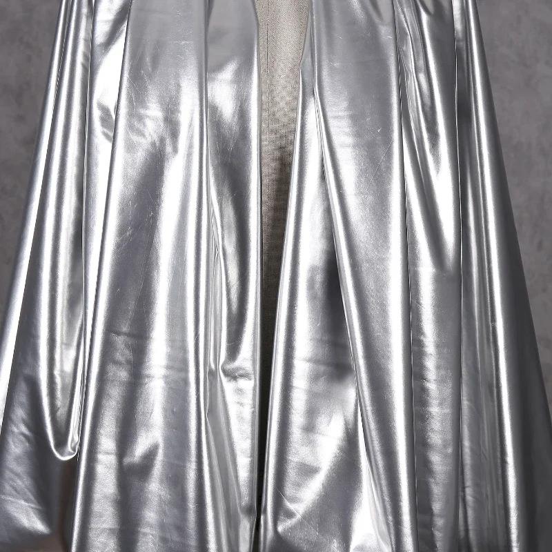 100x145cm Matte Faux Leather Fabric PU Elastic Soft Fabrics Skinny Pants Clothes Skirt Dress DIY Sewing Design Stretch Material