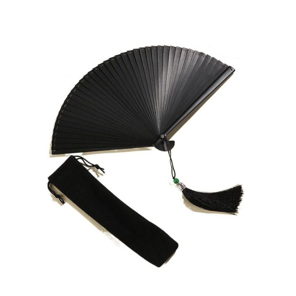 Small 1Pcs Dance Props Classical Handmade Folding Bamboo Fan Ornament Dance Fan Kimono Fan