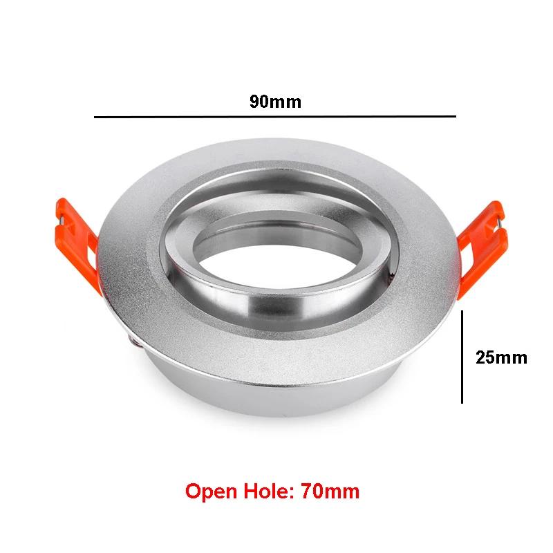 10 шт. вырез 70 мм более дешевый алюминиевый регулируемый встраиваемый светодиодный точечный светильник 6 Вт GU10 потолочный светильник монтажная рамка высокого качества