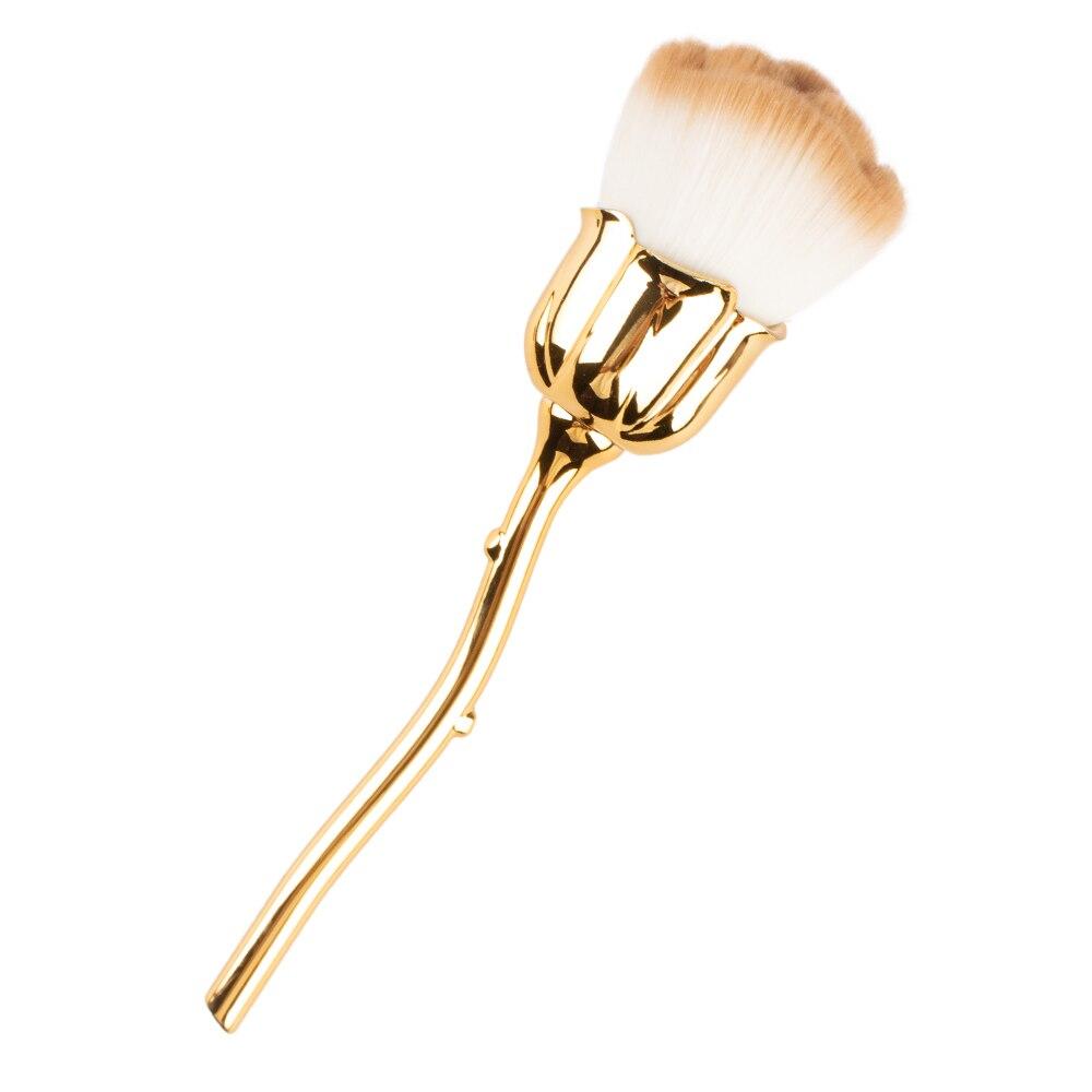 1 шт., кисть для пыли с розой для дизайна ногтей, кисть для красоты, кисти для румян, кисти для пудры, модные гель-аксессуары для ногтей, материалы, инструменты, мягкие