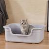 Extra-Large Splash & Odor-Proof Cat Litter Box, Open Design Suitable for Kittens & Big Cats