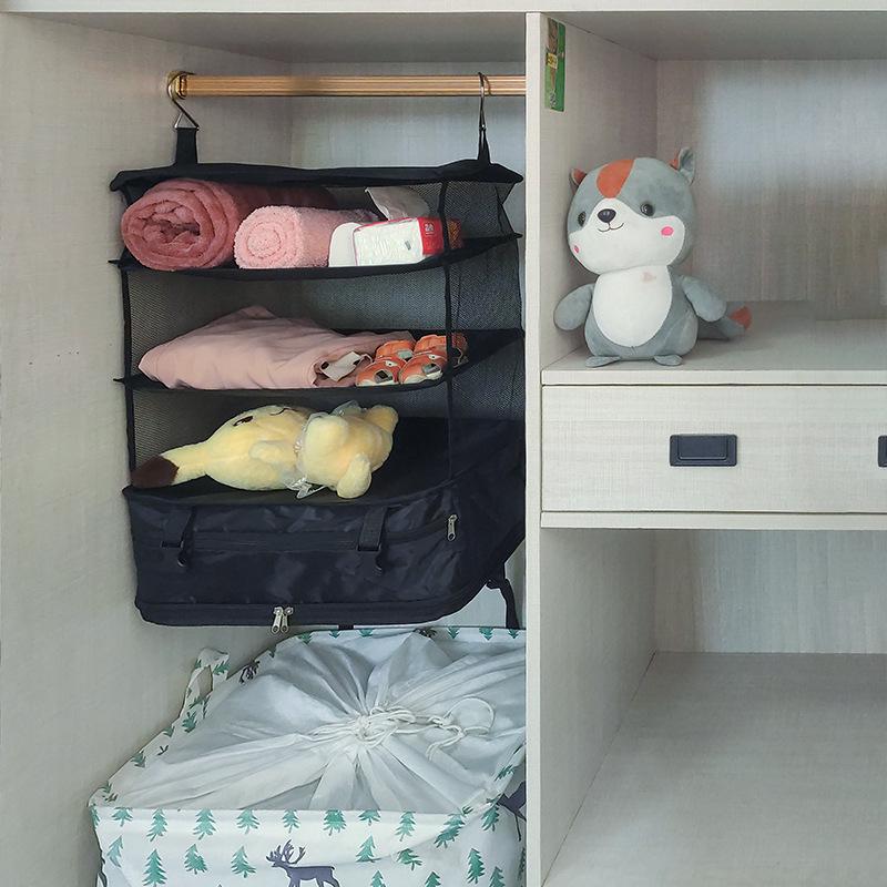 Многофункциональный складной дорожный органайзер для одежды большой вместимости с подвесом