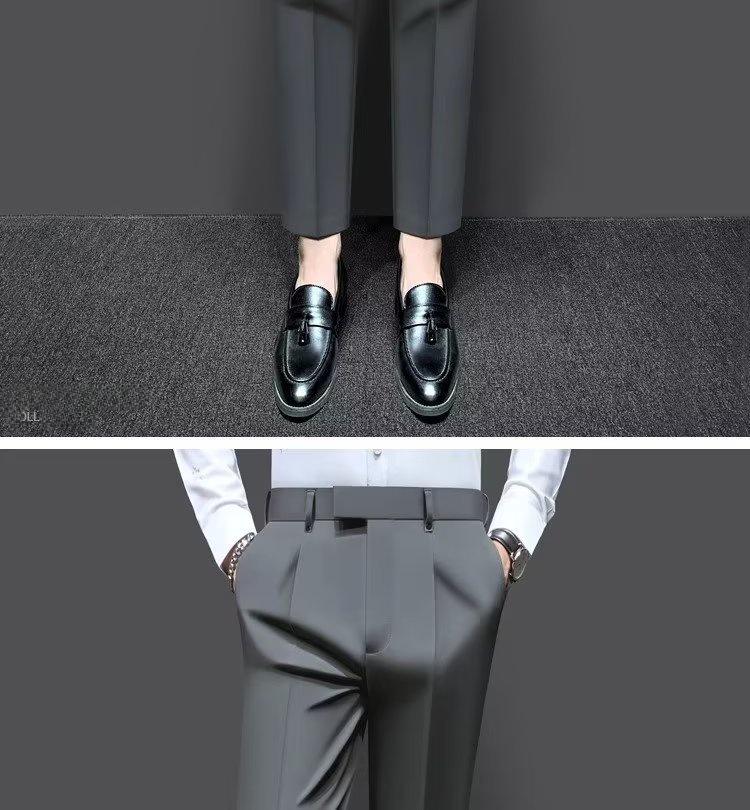 Трендовые мужские повседневные брюки со средней посадкой 2024 года — универсальная посадка Nine-Point для весны и осени