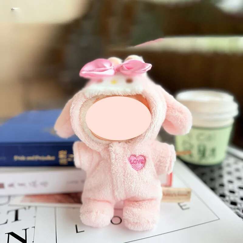 1517Cm Plush Doll Clothes For Labubu Doll'S Clothes Dinosaur Animal Suit Black Suit Rose Crown Outfit Accessories Doll Clothing