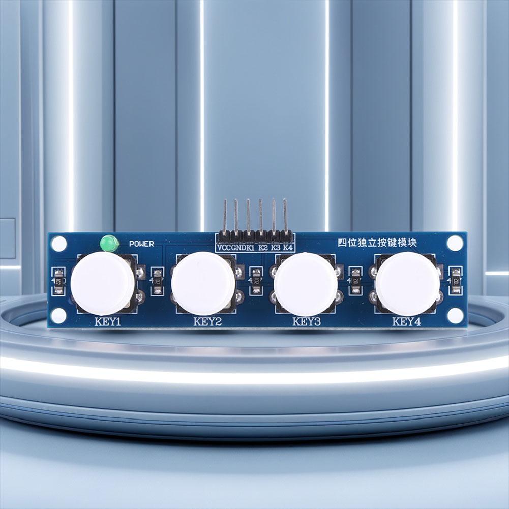 4 Independent Buttons Touch Button Module with Hat & LED Indicator High Level Output for Arduino Or Raspberry Pi