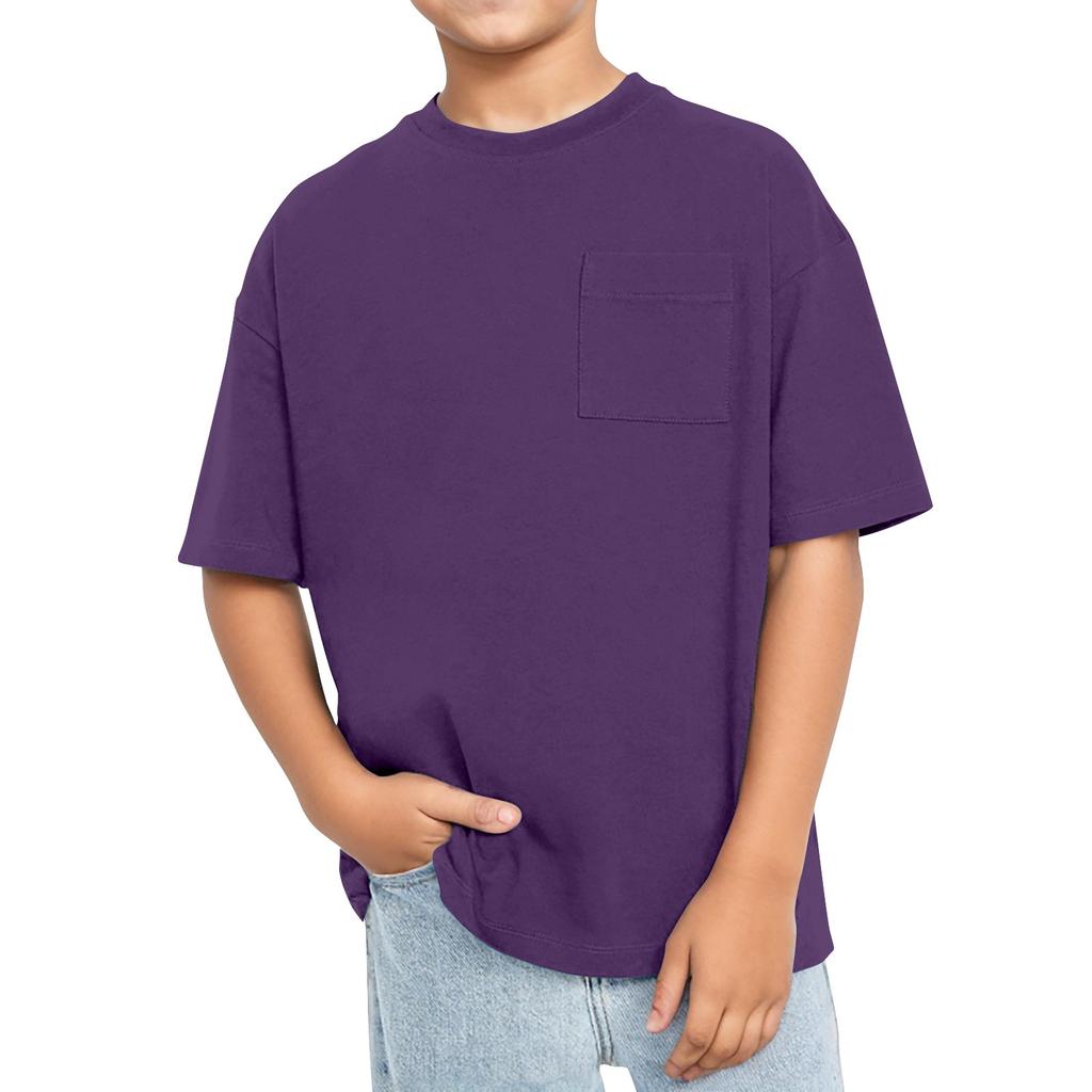 Футболка с коротким рукавом и круглым вырезом для мальчиков