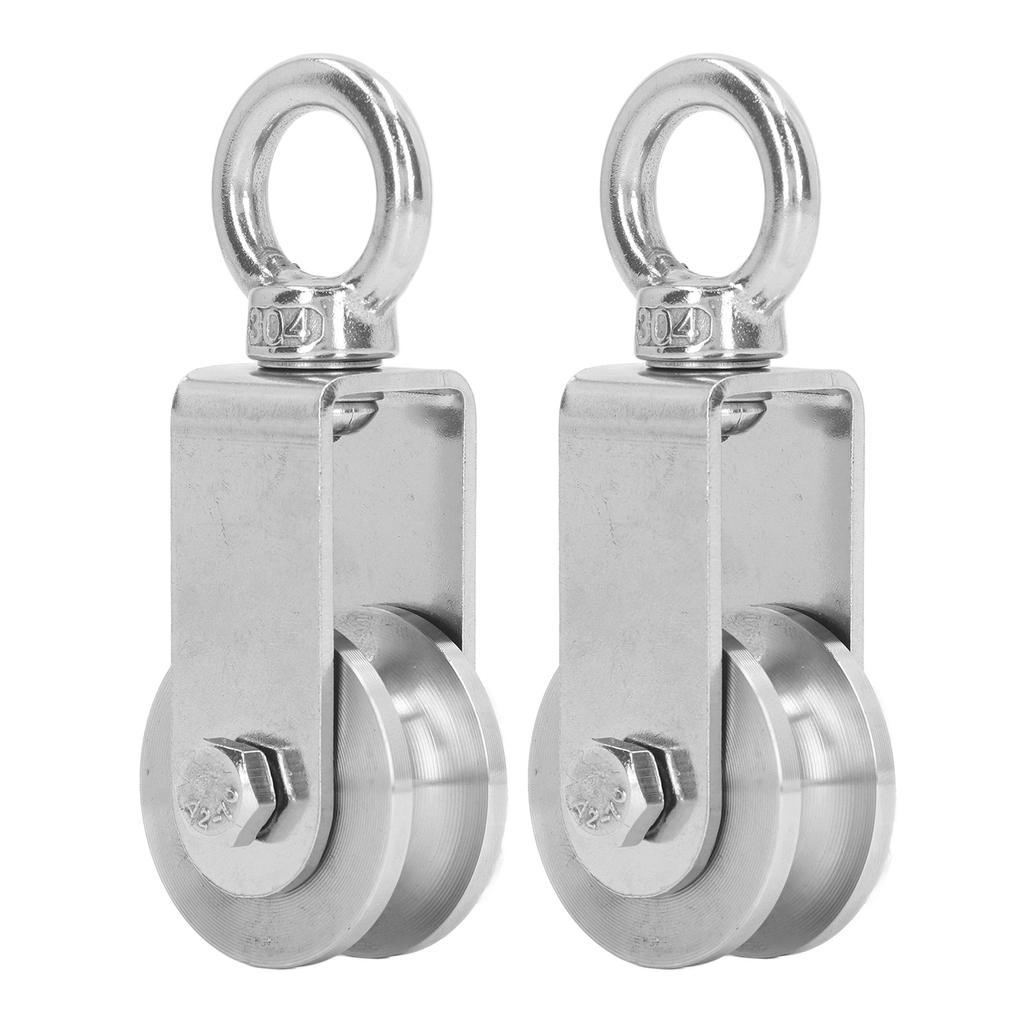 2 шт. Кабельные шкивы Вращение на 360 градусов Ролики из нержавеющей стали Встроенные двойные подшипники