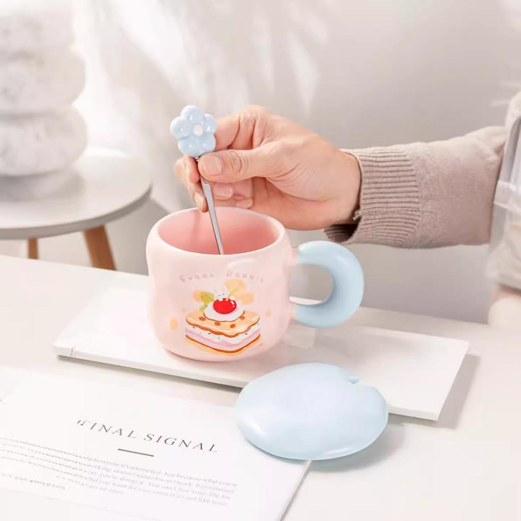 Нишевая керамическая кружка, большая ручная кружка, симпатичная стильная кружка, высококачественная ложка, чашка для воды, кофе, молока, чая