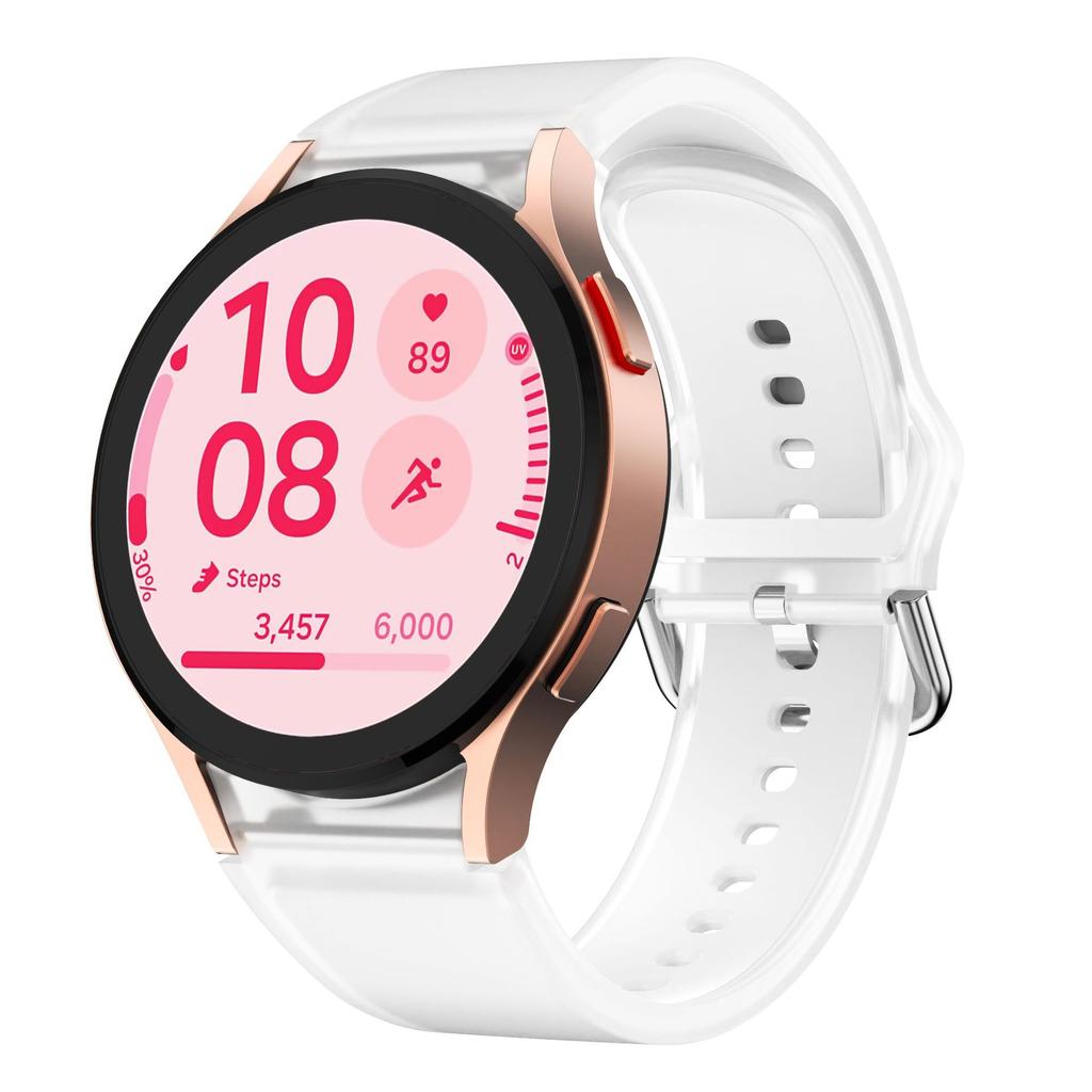 Ремешок силиконовый спортивный No Gaps 20 мм для Samsung Galaxy Watch 7 6 5 Pro 4 44 мм FE 40 мм Band Watch6 Classic 47 мм 43 мм Аксессуары