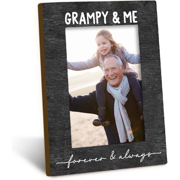 Papi and Me Forever and Always 4x6 Picture Frame, Papi Gifts for Grandpa for Father Okay Day from Grandkids, Grandpa Grandkids Photo Frame, PapiGift