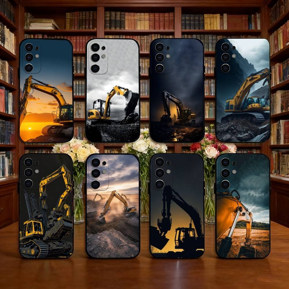 Classic excavator Phone Case For Samsung S25,S24,S21,S22,S23,S30,Ultra,S20,Plus,Fe,Soft Silicone Black Cover