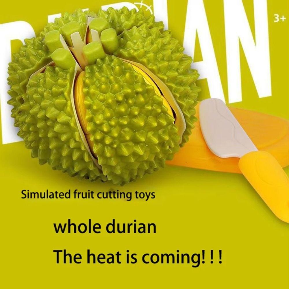 Interactive Durian Pretend Play Set Cutable Fruit Cutting Toys  Play Food Set