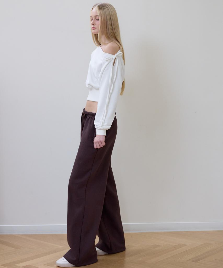 Rosefranz Wide Off-Shoulder Sweatshirt [Ivory]