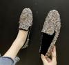Fashion Women Flat Glitter Sneakers Casual Female Slip-On Bling Platform Comfortable Plus Size Loafer Shoes Km87