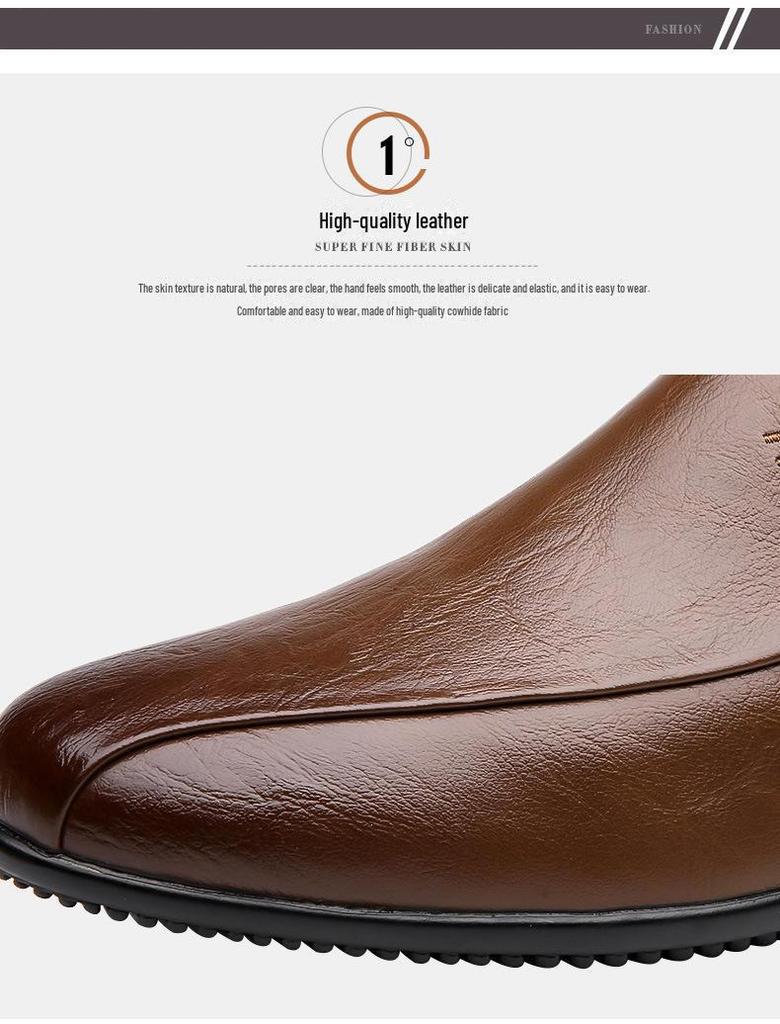 Мужские повседневные кожаные туфли из дышащей кожи - мягкие, нескользящие туфли для вождения