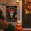 Festive Lawn Ornament Flags Day of The Dead Garden Flag, 12x18 Inch Floral Skull Decorative Yard Double Sided Holiday Mexican Gothic Skeleton Flowers