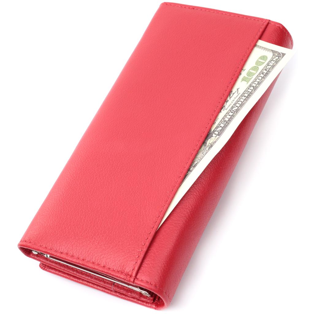Classic Women's Wallet Made of Genuine Leather ST Leather 22675 Red