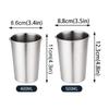 400/500ML Beer Cup Wide Mouth Drinking Cup Wine Cup Stainless Steel Cup  Restaurant