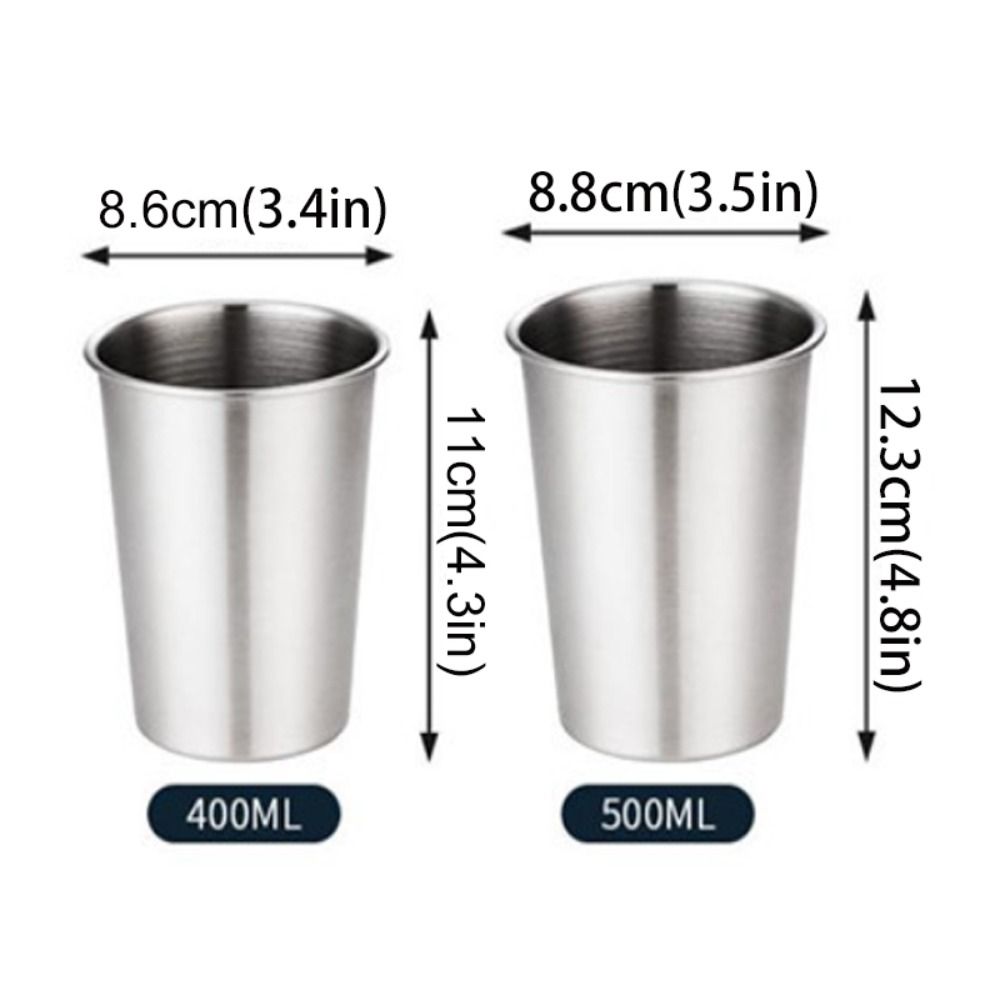 400/500ML Beer Cup Wide Mouth Drinking Cup Wine Cup Stainless Steel Cup Restaurant