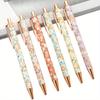 Fresh Style Cute Girl Heart Flower Metal Ballpoint Pen Office Supplies School Teacher Student Stationery Gift Writing Pens
