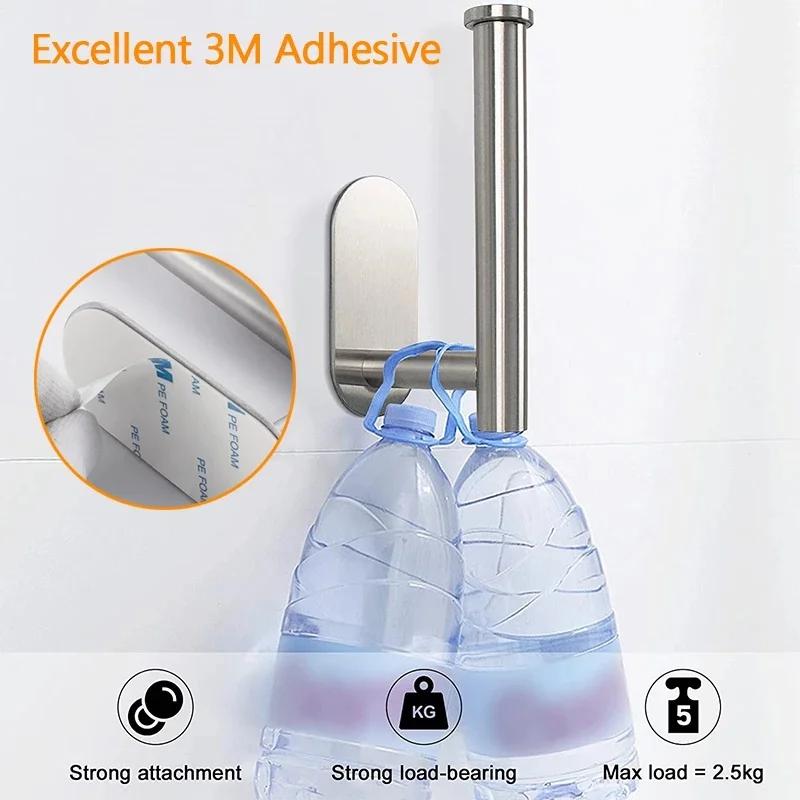 304 Stainless Steel Toilet Paper Holder Wall Mount No Punching Tissue Towel Roll Dispenser for Bathroom Kitchen Accessories