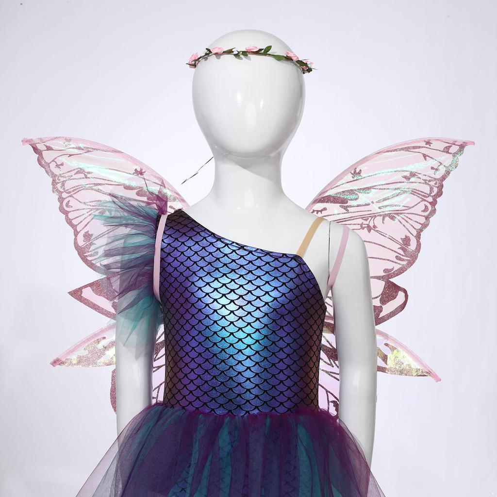 Костюм «Крылья бабочки и эльфийские уши» — полный набор аксессуаров для взрослых и детей, идеально подходящий для ролевых игр в стиле феи, маскарада и Хэллоуина.