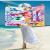 Personalized customized proof beach towel with SuperKitties pattern - soft, absorbent,quick-drying,perfect swimming,camping&bathing