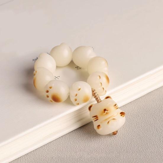 Ручная нить Белый корень Бодхи Ручное скручивание Обжарка на древесном угле Нить с кошачьим когтем Обертывание кончика пальца Мягкая ручка из бусины Будды Игривый кусок