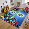Полиэстеровый ковер Geometry Dash, Мягкий коврик для помещений под офисное кресло, в гостиную, к компьютерному столу - Декоративный дизайн ковра для домашнего офиса
