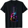 Funny Colorful Guitarist Guitar Music Lover Rock T Shirts Men Humor Streetwear Tee Shirt Short Sleeve Unisex Loose Clothing