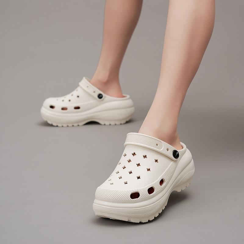 CH hole shoes новые высокие на толстой подошве нескользящие летние уличные пляжные баотоу шлепанцы для дома прохладные