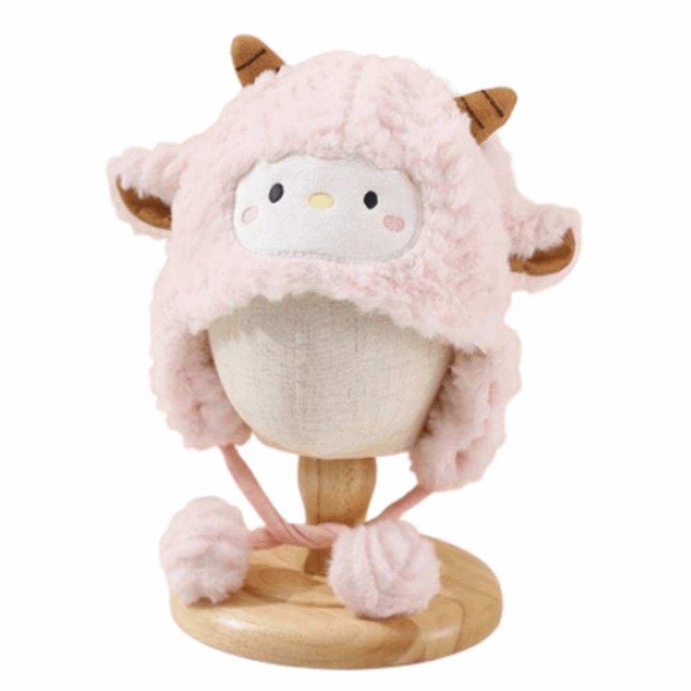 Thickened Cute Sheep Hat Soft Baby Warm Caps Funny Cartoon Beanie Caps Cold Weather Wear
