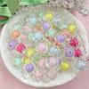 DIY Transparent Cored Gifts 50Pcs Beads Handmade Materials 8.9*16.6mm Children Clear Crystal Candy Shaped