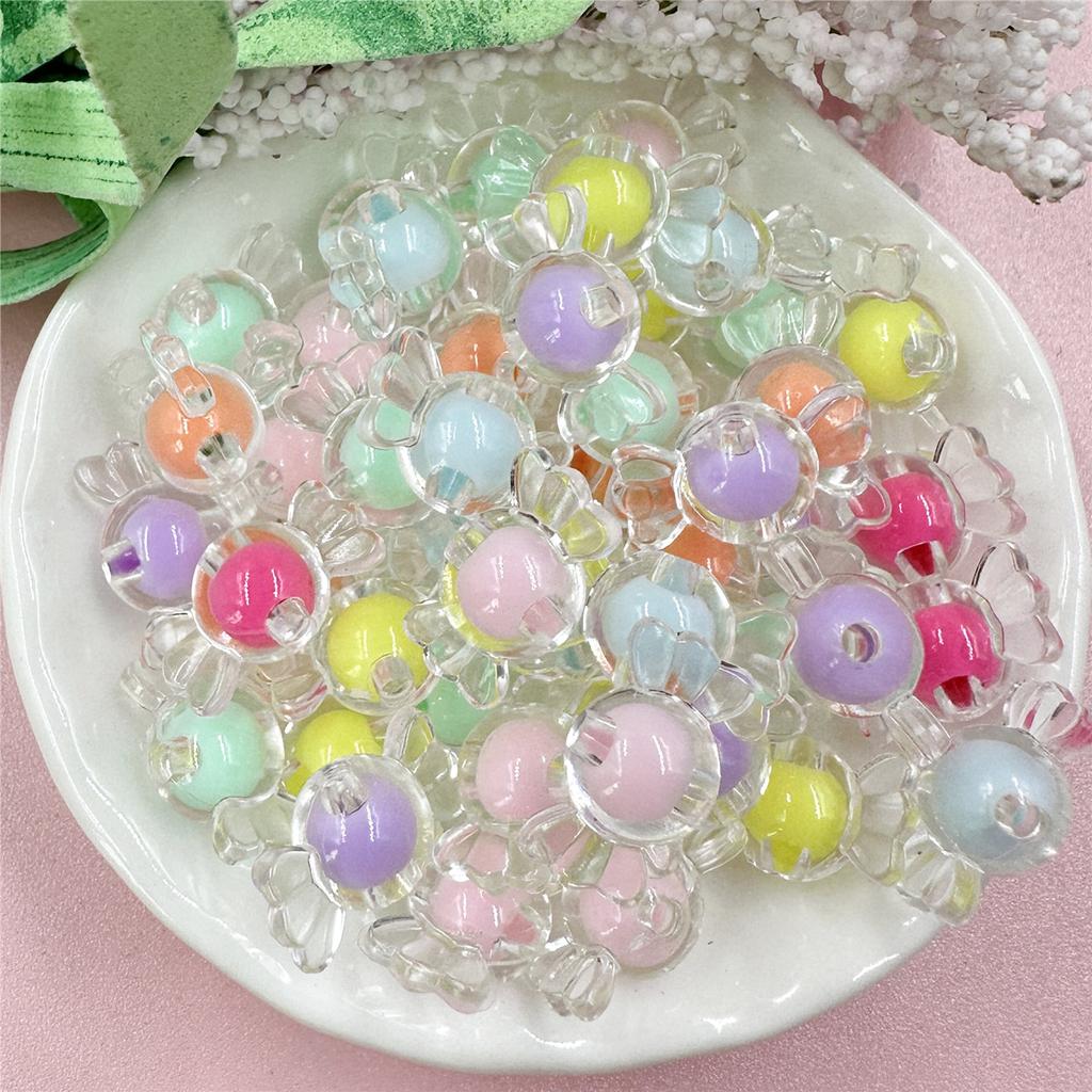DIY Transparent Cored Gifts 50Pcs Beads Handmade Materials 8.9*16.6mm Children Clear Crystal Candy Shaped
