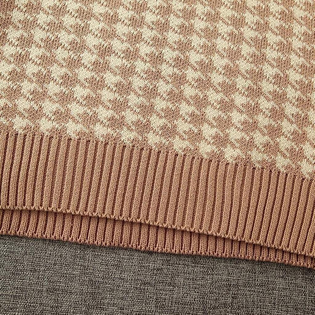 Women's Casual V-Neck Pullover Shirt Collision Color Sleeveless Sweater Vest