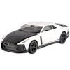 1/18 Nissan GTR 50 Модель игрушечной машины Литая миниатюрная гоночная модель Открывающиеся двери Звук и свет Коллекция Подарок для мальчика Детей