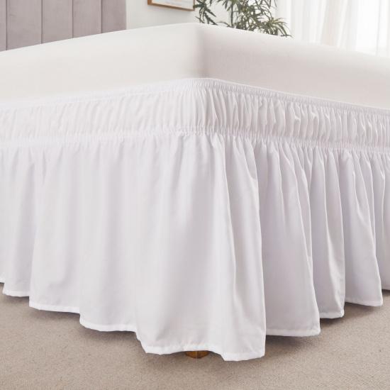 Однотонная эластичная юбка для кровати, подходящая для украшения спальни 90см/100см/150см/200см Кровать