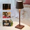 Rechargeable Table Lamp Modern LED USB Touch Switch Night Light Dimmable Hotel Cordless Desk Lamps for Living Room Restaurant