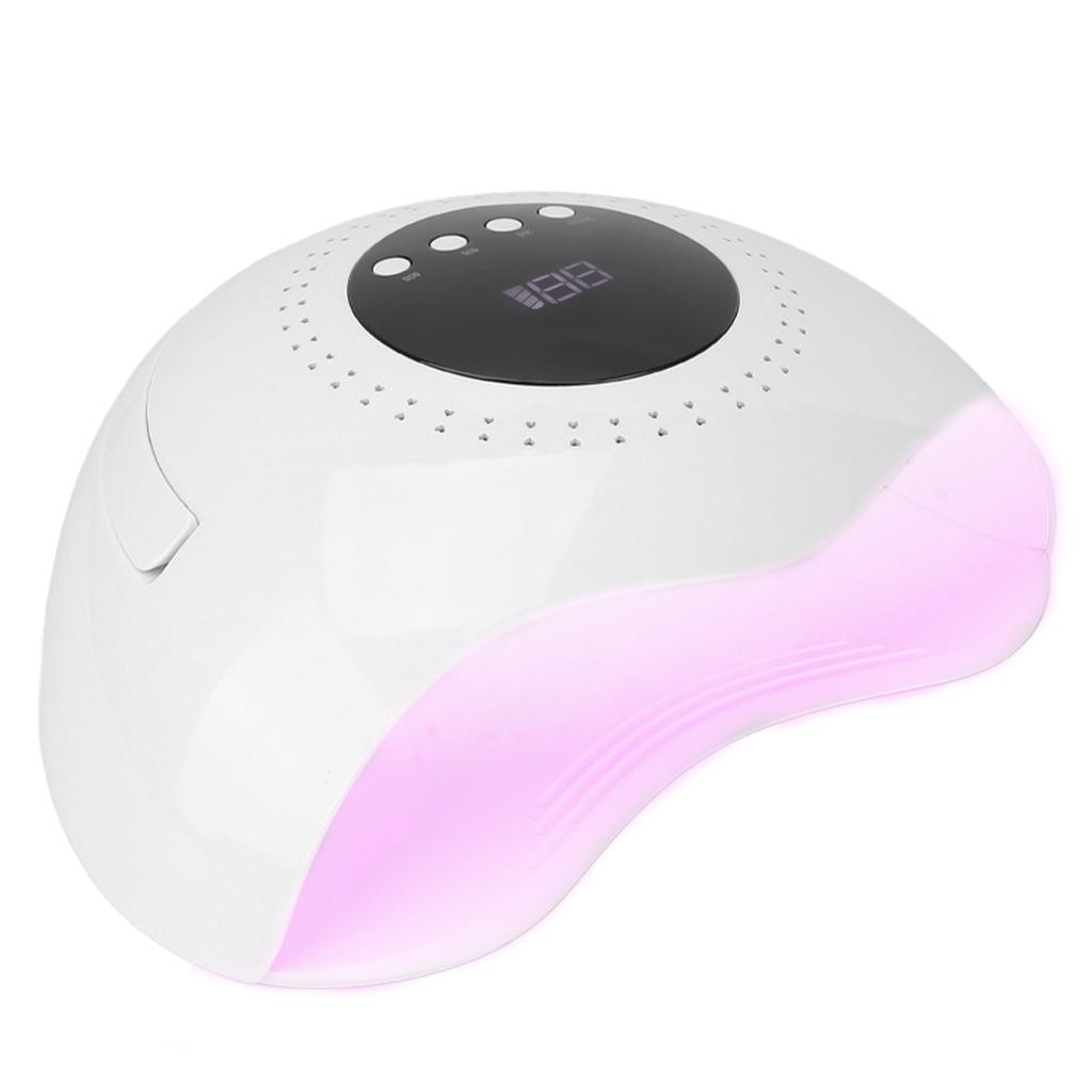 УФ-светодиодная лампа для ногтей 120 Вт, портативная лампа для сушки гель-лака с ЖК-дисплеем (100‑240 В)Белая вилка США
