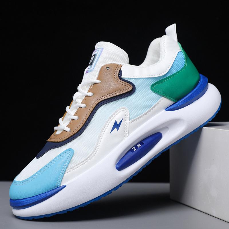 Летние дышащие кроссовки из сетки 2024 года, мужская повседневная обувь в корейском стиле, мужские туфли на платформе для подиума, кроссовки «папины»