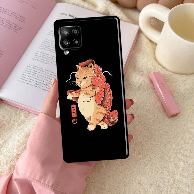 Ukiyo-e Кот-Самурай Неко Рамен Для Samsung Galaxy A55 A35 A15 A32 A12 A22 A52 A54 A34 A14 A56 A36 A26 A16 A13 A53 A06 Чехол