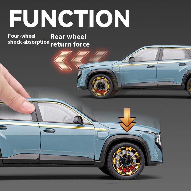 Масштаб 1/24 BMW XM Сплав Металл Литой Модель Автомобиля Литье Звук И Свет Детские Игрушки Подарок С Детскими Коллекциями Хобби Подарки