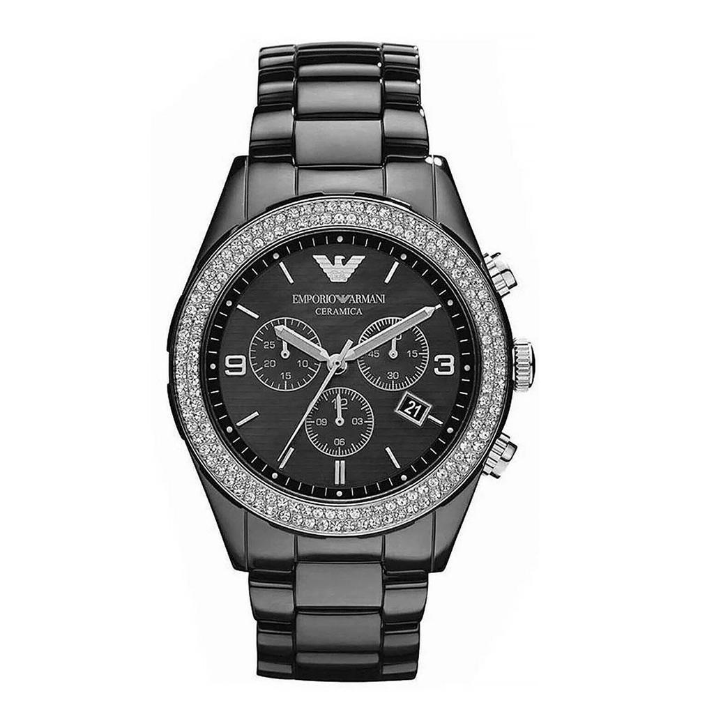 Emporio Armani AR1455 Ceramica Ladies Crystal Watch